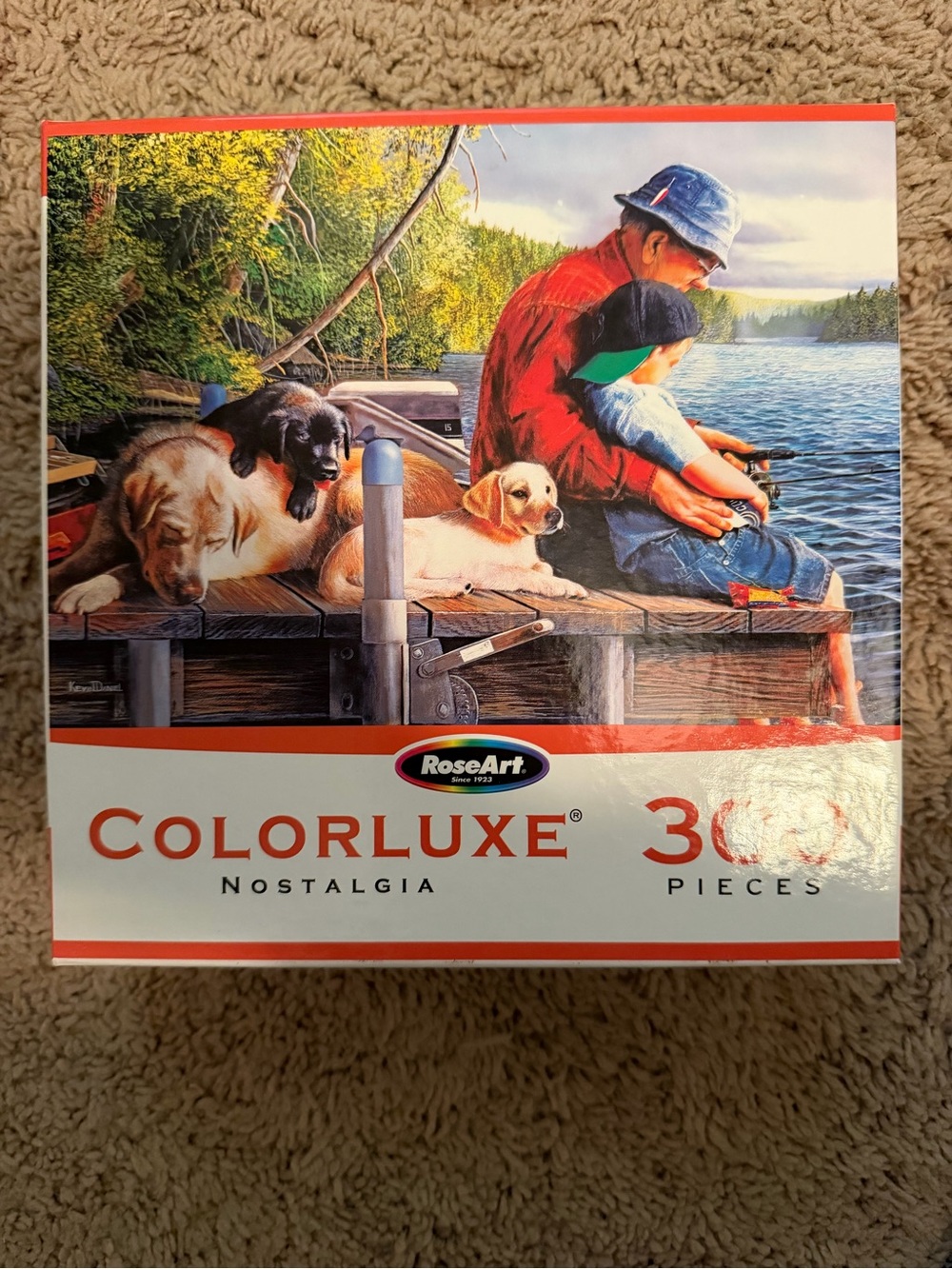 ColorLuxe Nostalgia Dog Puzzle - Red/White Box